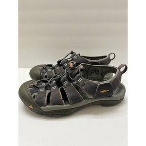 Keen Men's Newport H2 Sandals Waterproof Gray Orange Adjustable Straps Size 11